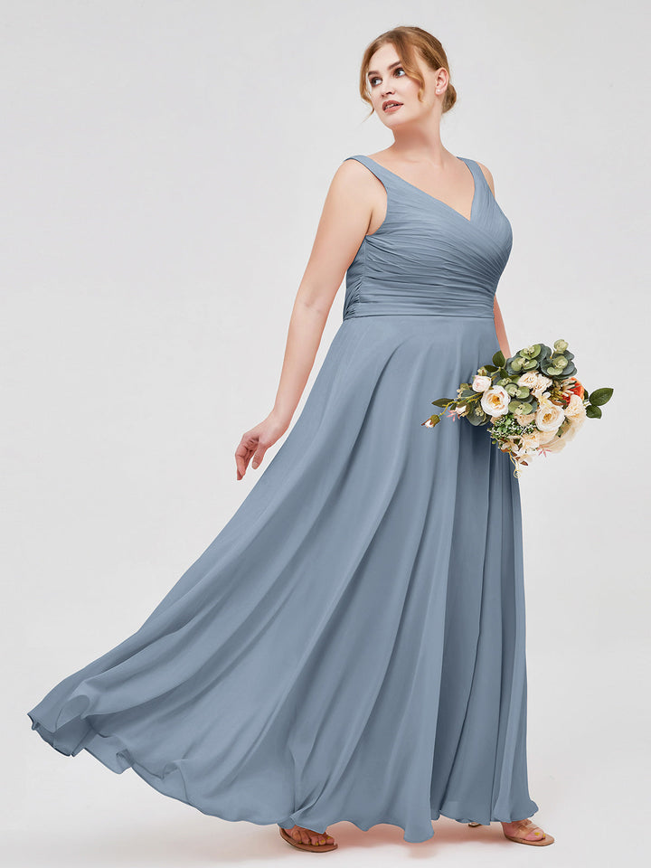 Sienna | Women's V-Neck Chiffon Maxi Dress