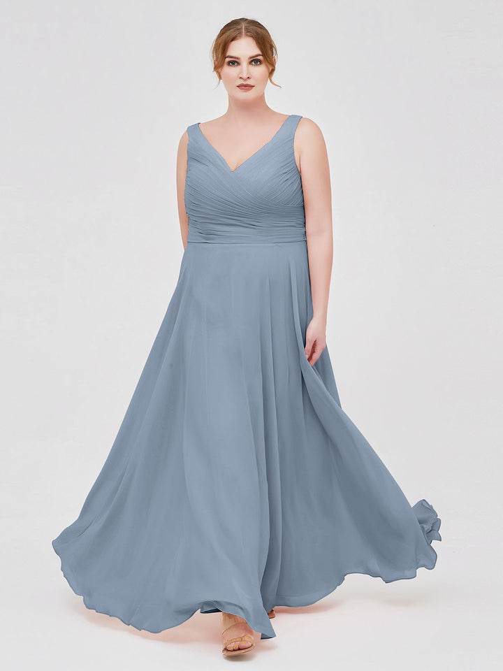 Sienna | Women's V-Neck Chiffon Maxi Dress