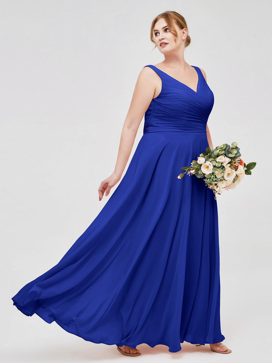 Sienna | Women's V-Neck Chiffon Maxi Dress
