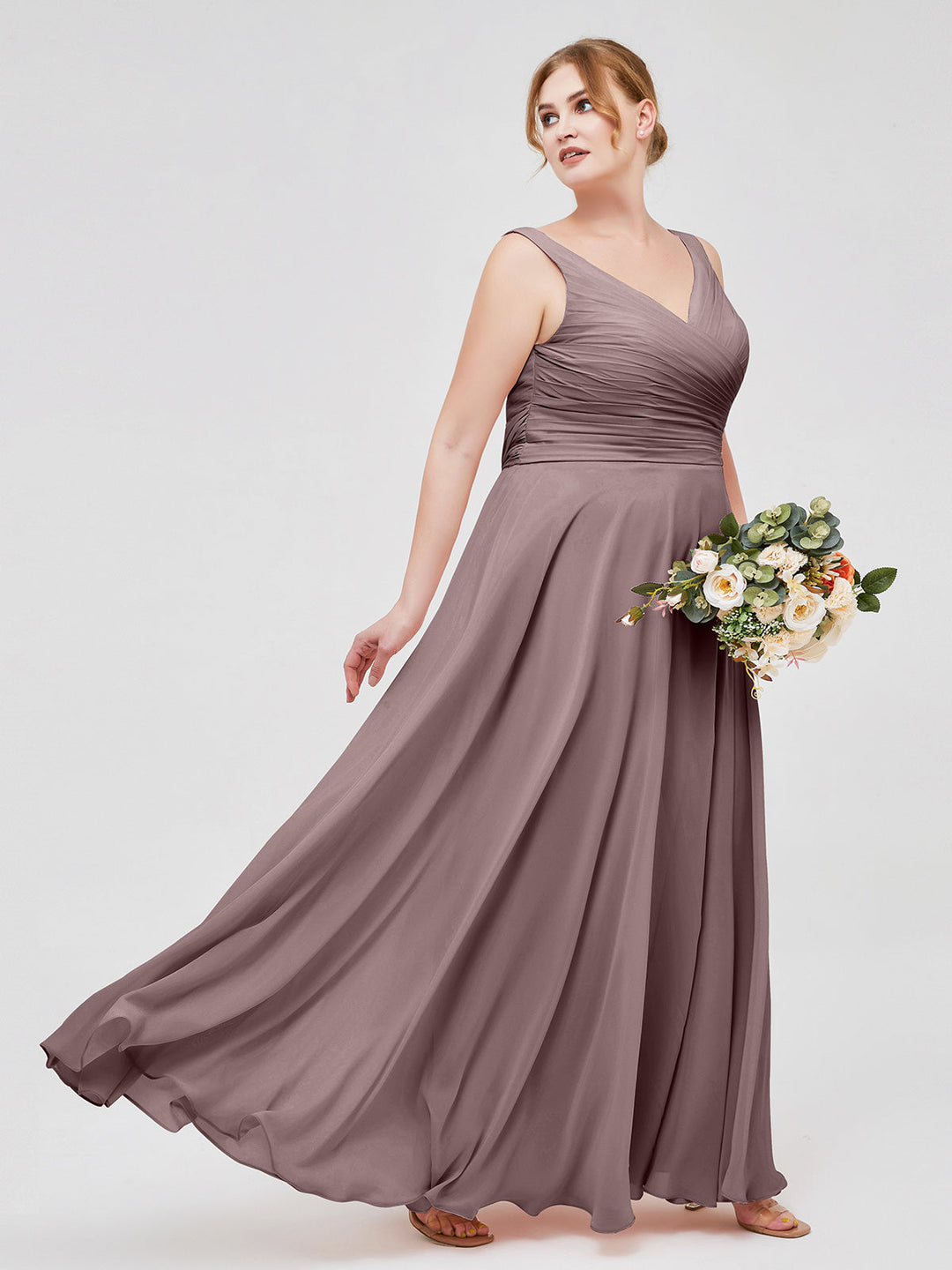 Sienna | Women's V-Neck Chiffon Maxi Dress