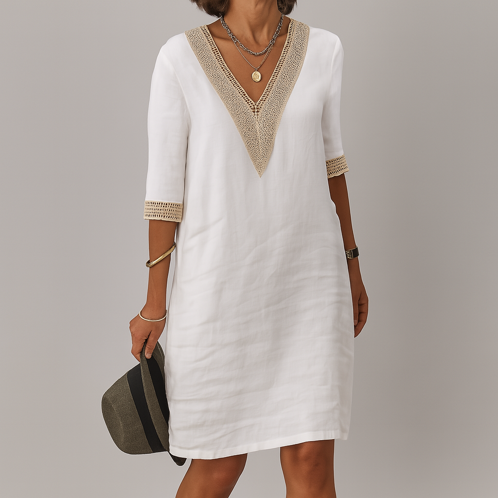 Noemi | Women's V-Neck Tunic Dress Casual