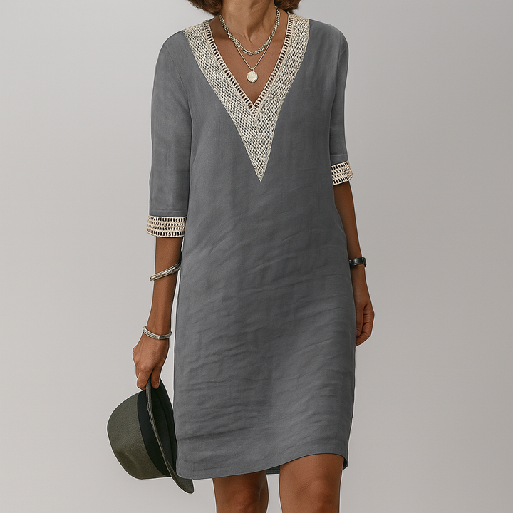 Noemi | Women's V-Neck Tunic Dress Casual