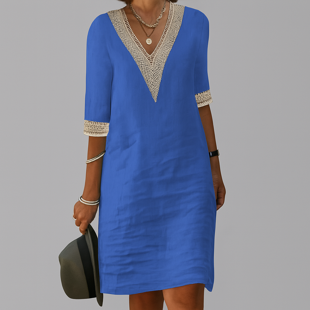 Noemi | Women's V-Neck Tunic Dress Casual