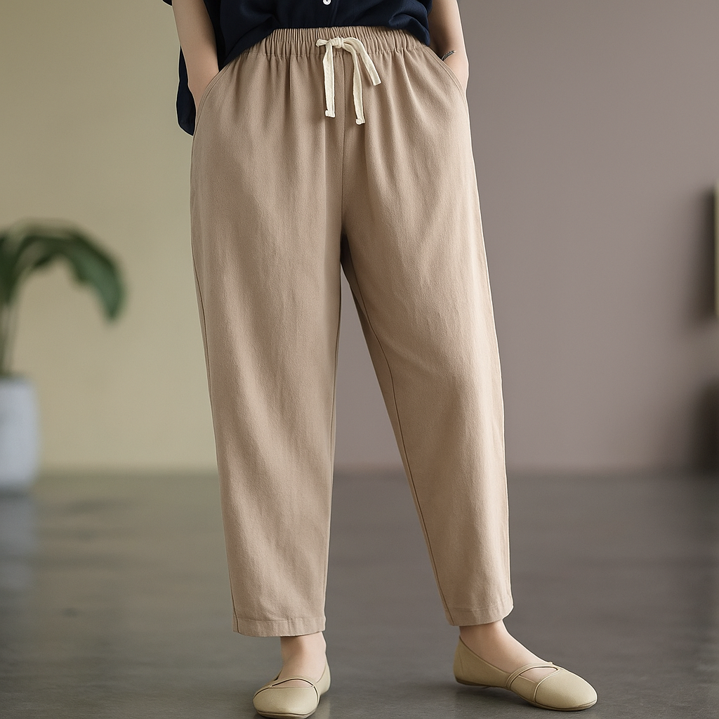 Ruby | Women’s Relaxed Chic Trousers Drawstring