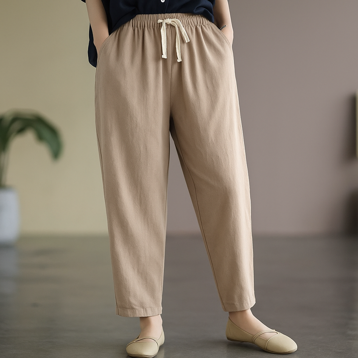 Ruby | Women’s Relaxed Chic Trousers Drawstring
