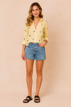Sienna | Women's Relaxed Button Front Everyday Blouse