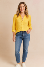 Sienna | Women's Relaxed Button Front Everyday Blouse