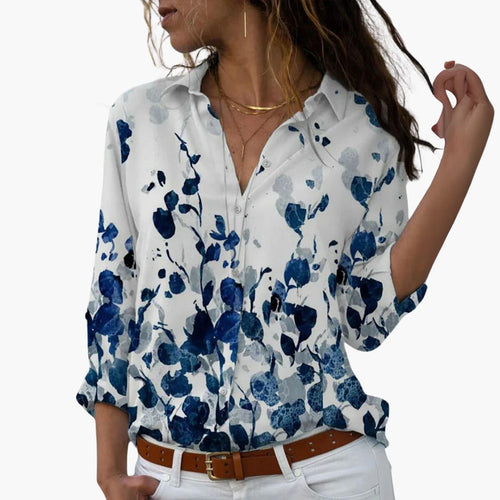 Elara | Women's Colorblock Floral Blouse