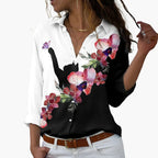 Elara | Women's Colorblock Floral Blouse