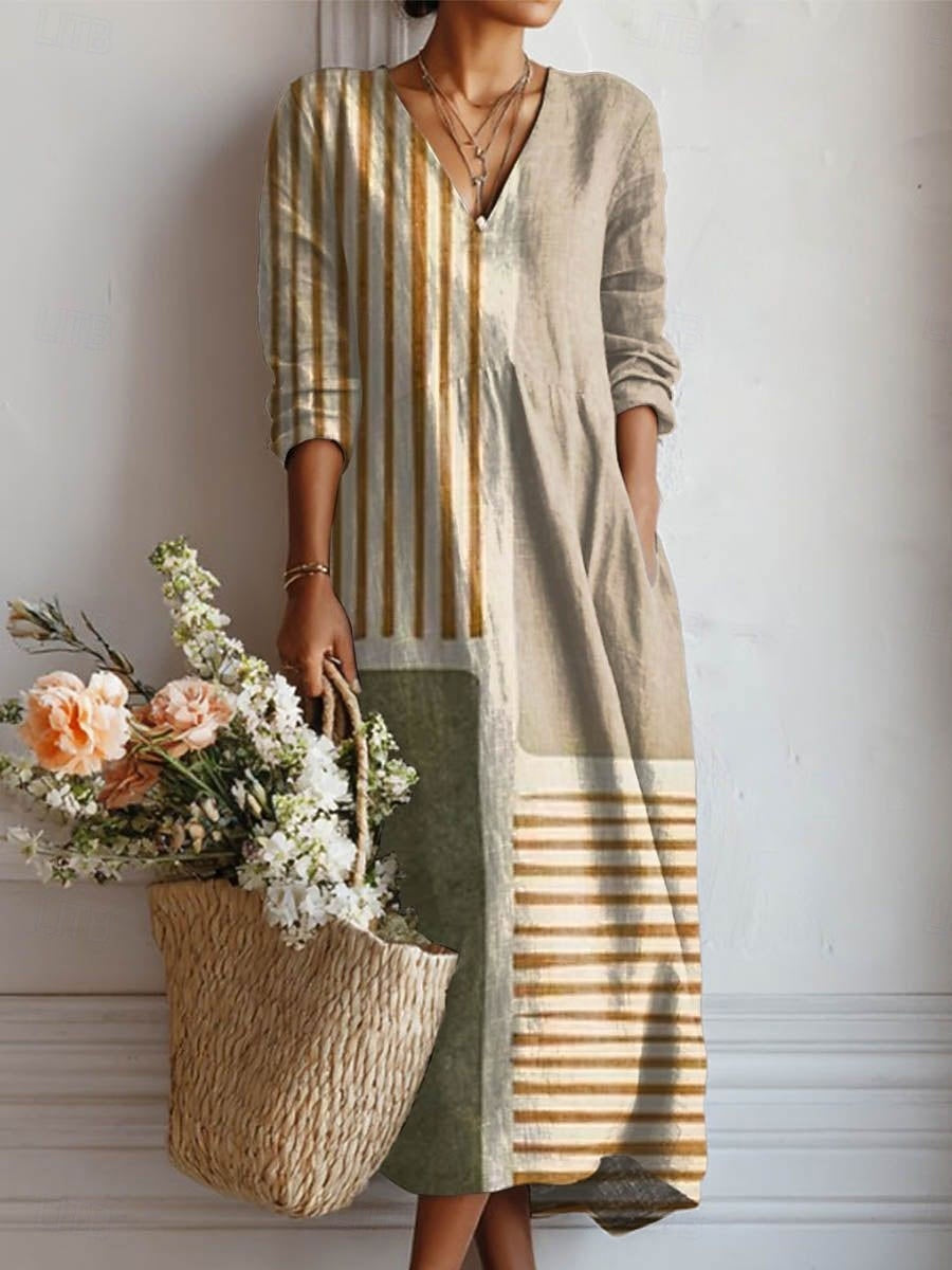 Dilara | Women's Striped Midi Dress