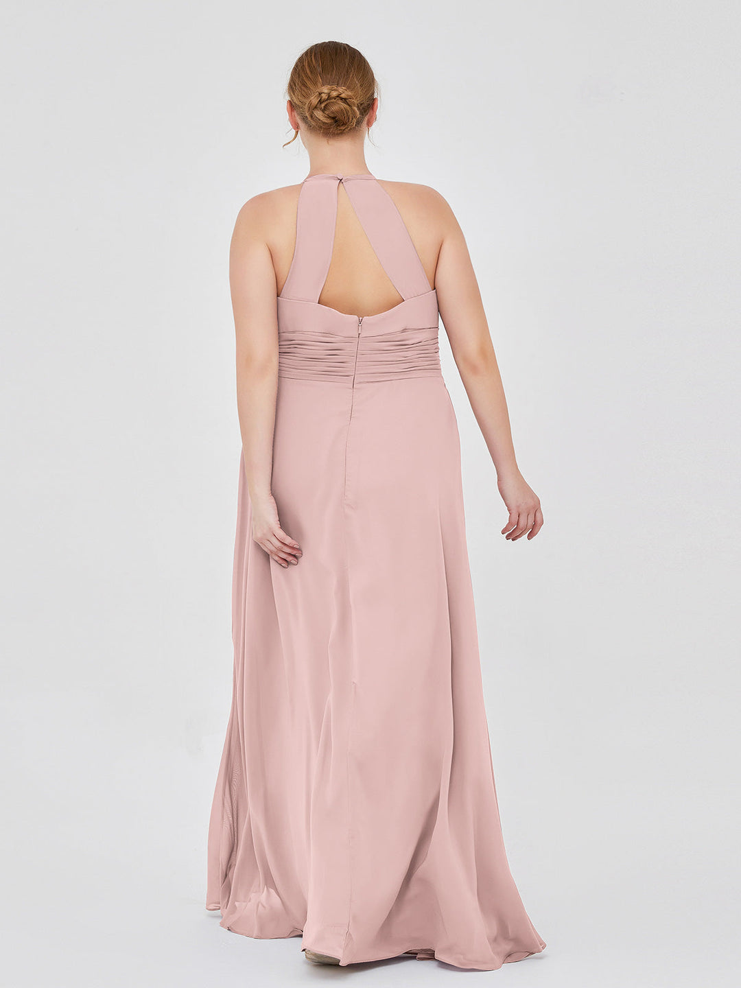 Thea | Women's Halter Chiffon Maxi Dress