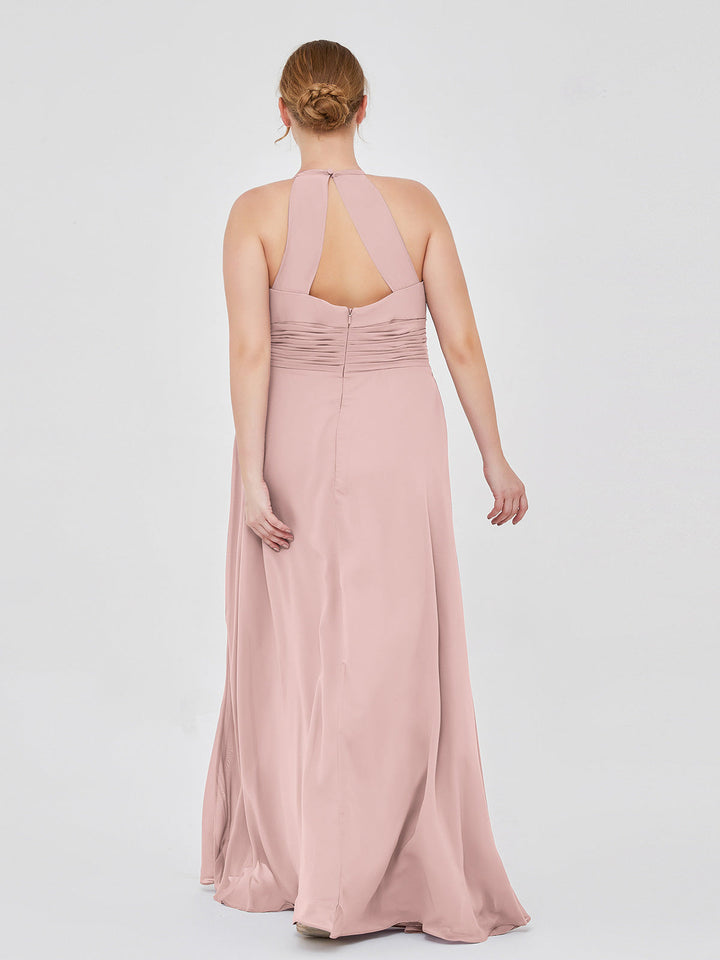 Thea | Women's Halter Chiffon Maxi Dress