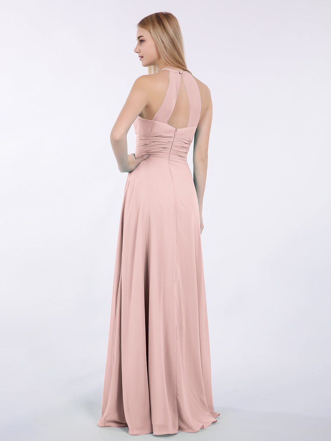 Thea | Women's Halter Chiffon Maxi Dress
