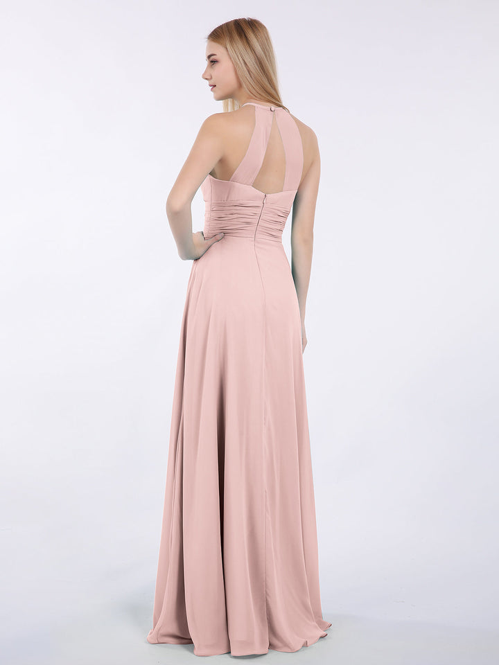 Thea | Women's Halter Chiffon Maxi Dress