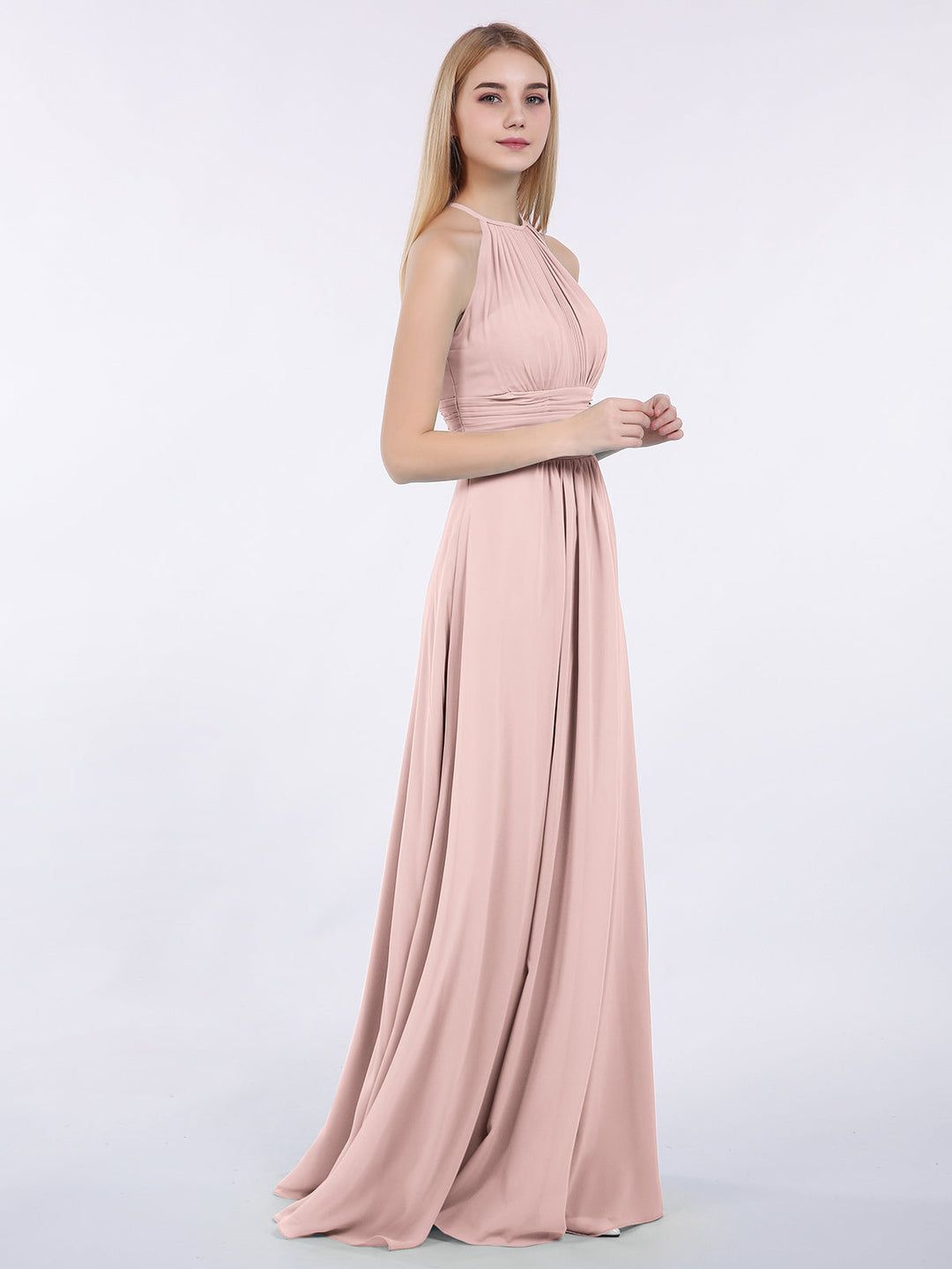 Thea | Women's Halter Chiffon Maxi Dress