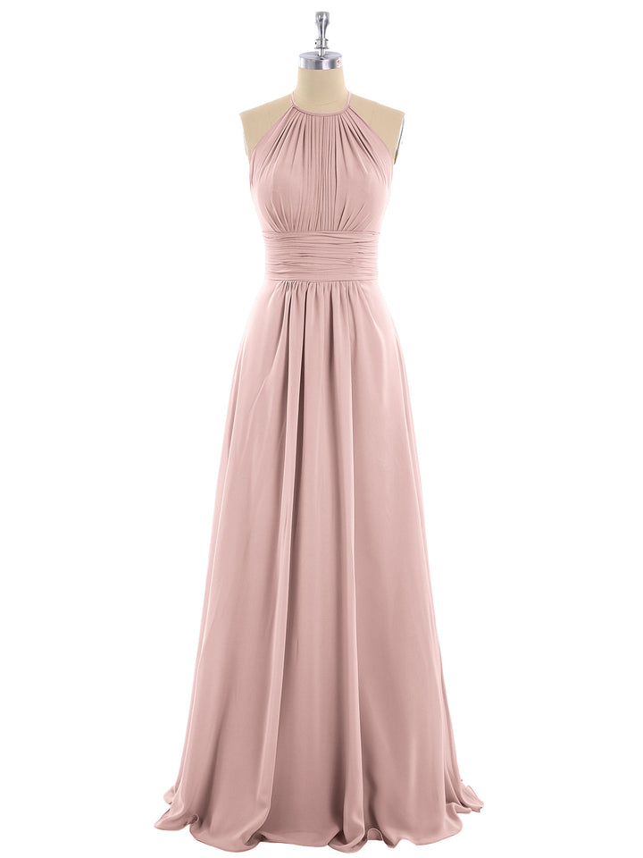 Thea | Women's Halter Chiffon Maxi Dress