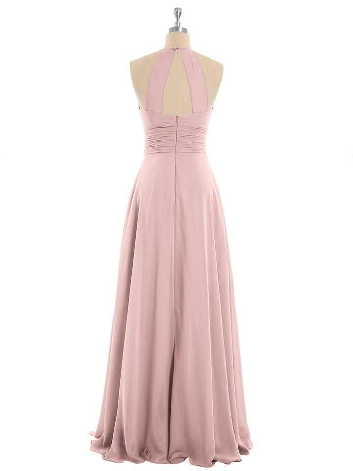 Thea | Women's Halter Chiffon Maxi Dress