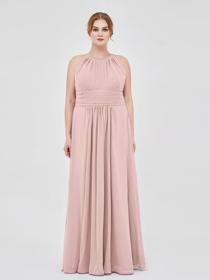 Thea | Women's Halter Chiffon Maxi Dress