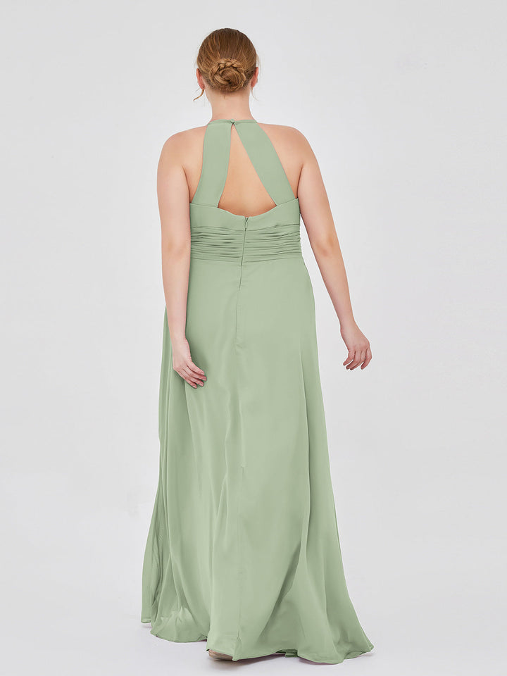 Thea | Women's Halter Chiffon Maxi Dress