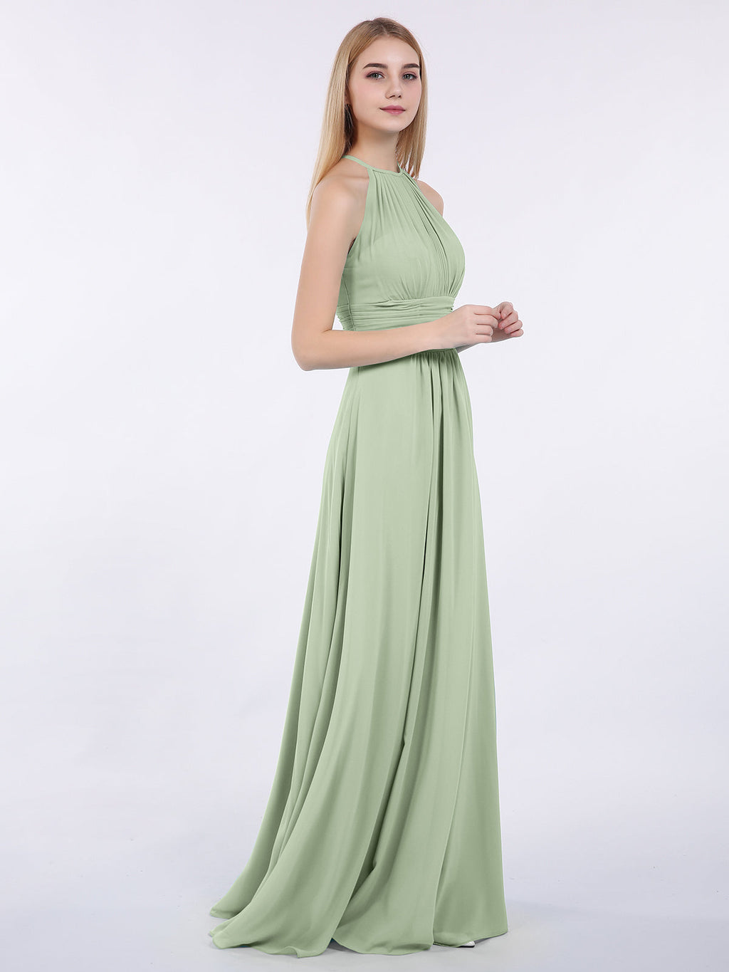 Thea | Women's Halter Chiffon Maxi Dress