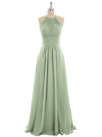 Thea | Women's Halter Chiffon Maxi Dress