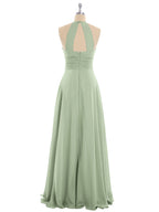 Thea | Women's Halter Chiffon Maxi Dress