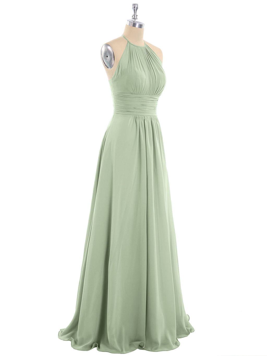 Thea | Women's Halter Chiffon Maxi Dress