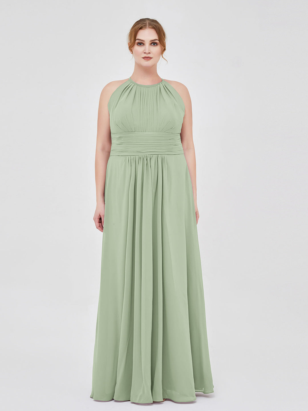 Thea | Women's Halter Chiffon Maxi Dress