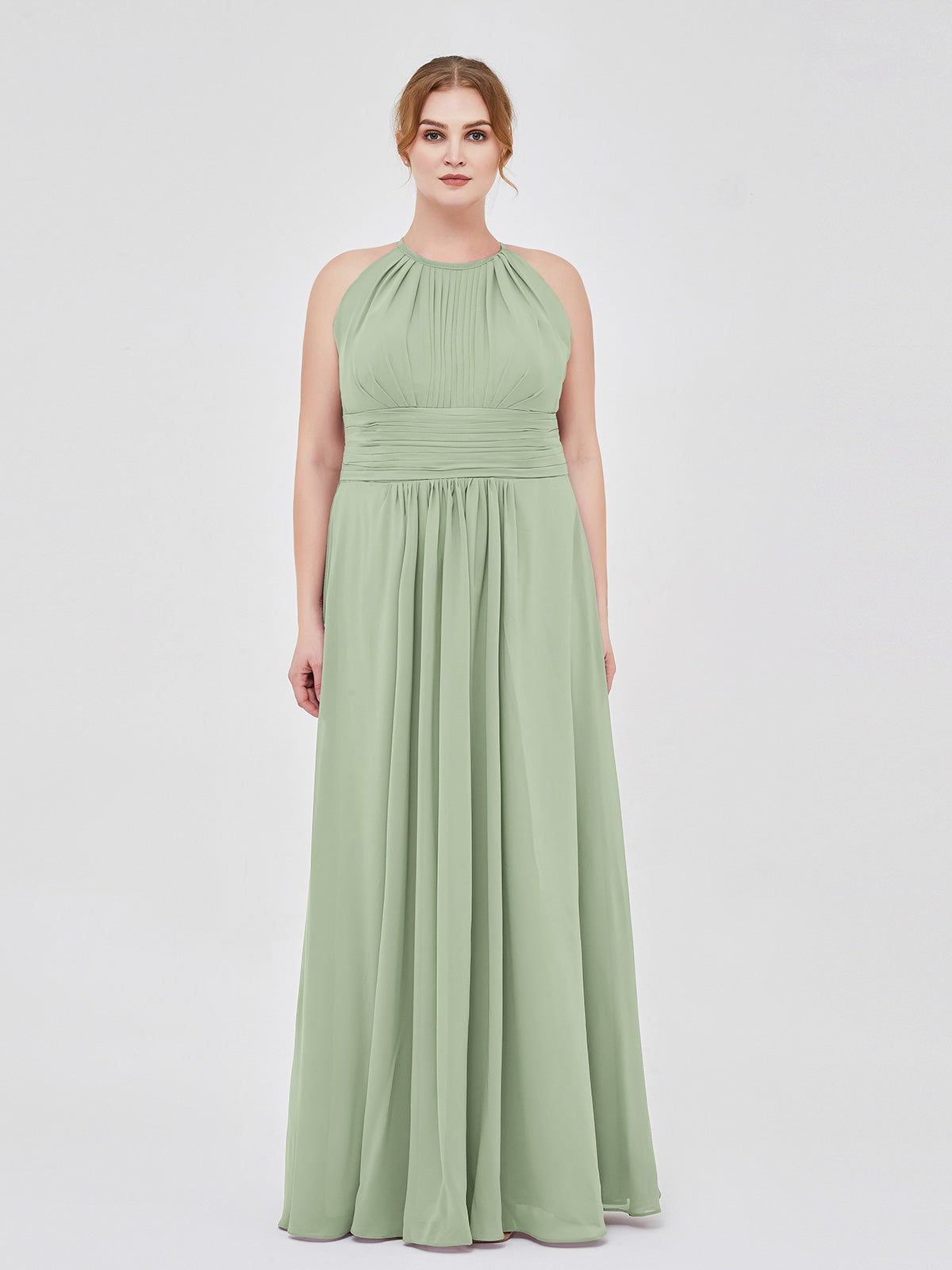 Thea | Women's Halter Chiffon Maxi Dress