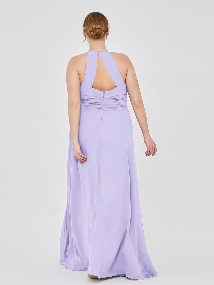 Thea | Women's Halter Chiffon Maxi Dress