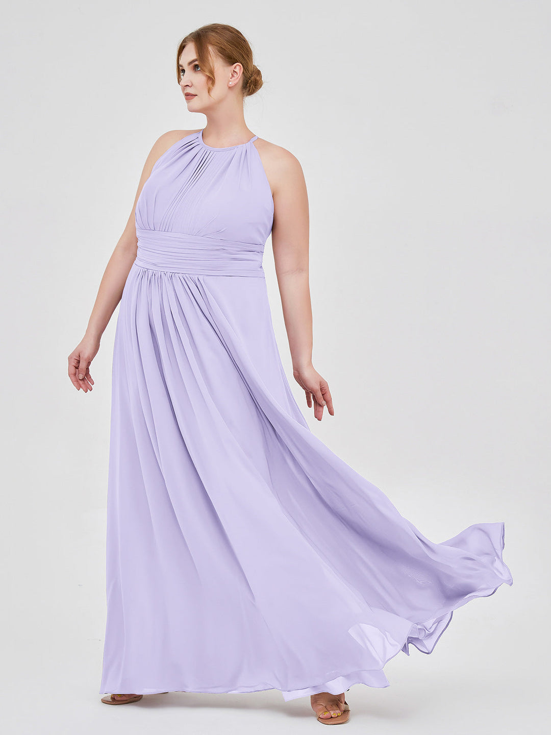Thea | Women's Halter Chiffon Maxi Dress