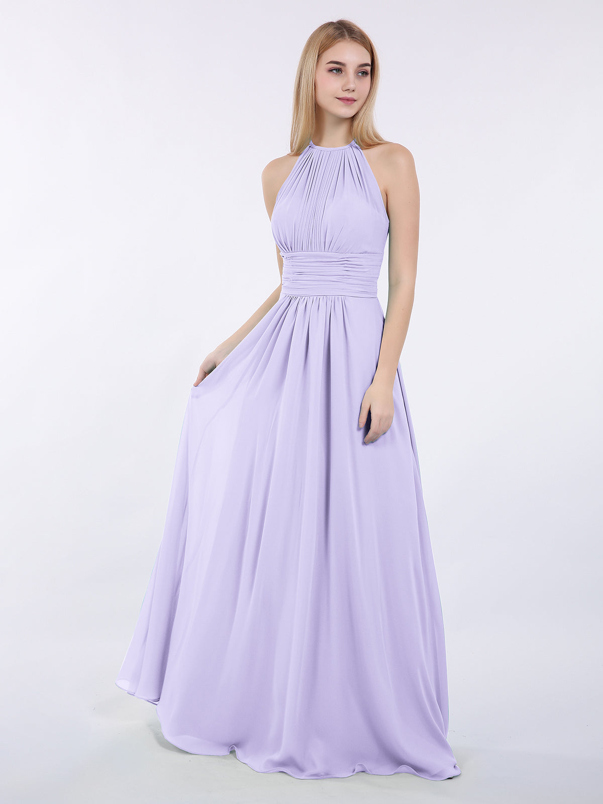 Thea | Women's Halter Chiffon Maxi Dress