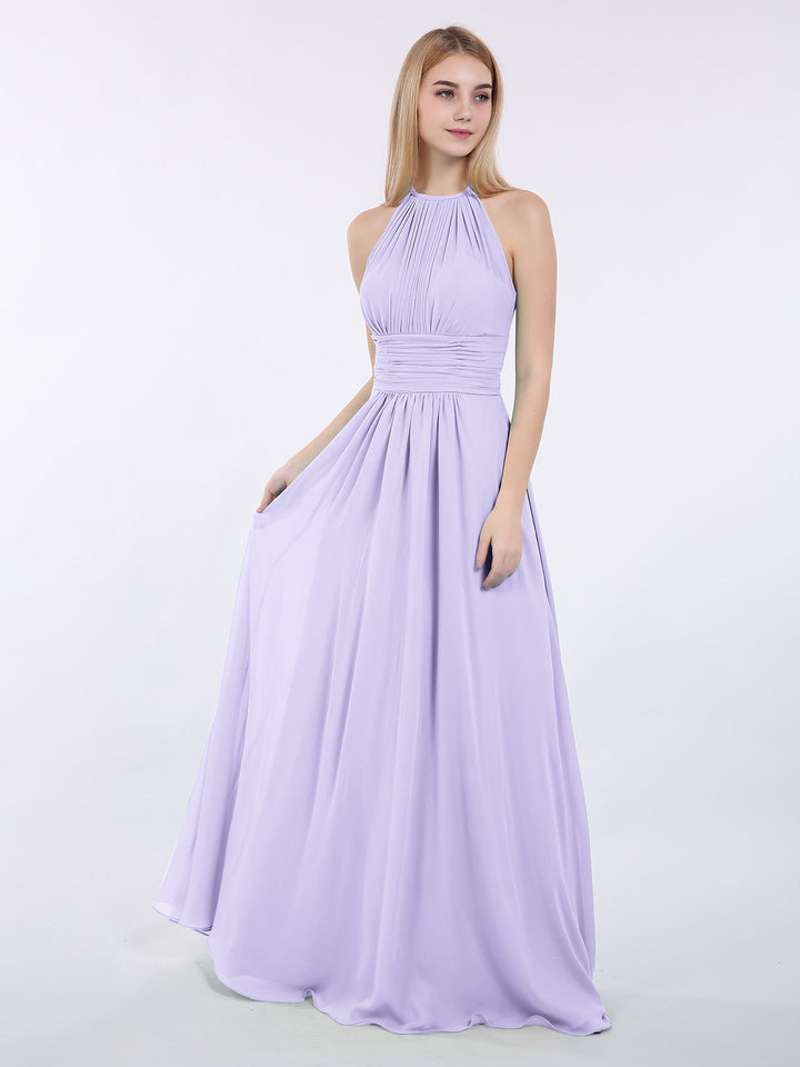 Thea | Women's Halter Chiffon Maxi Dress