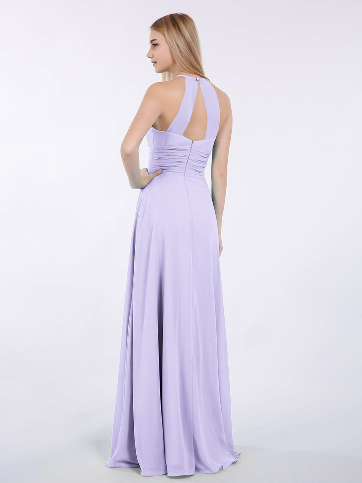 Thea | Women's Halter Chiffon Maxi Dress