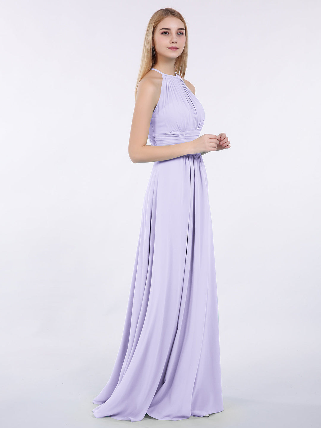 Thea | Women's Halter Chiffon Maxi Dress