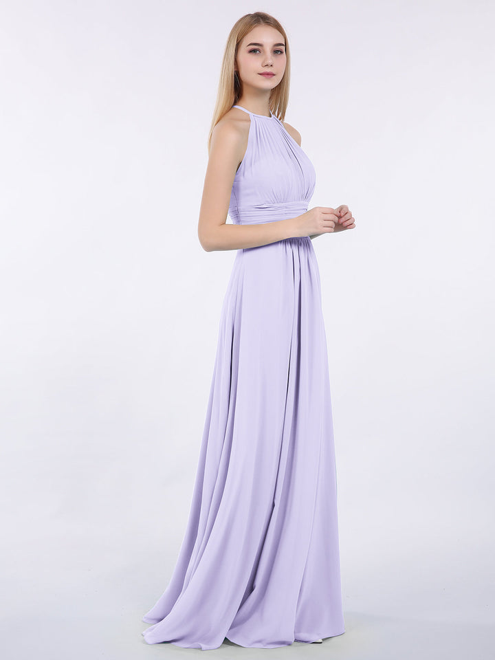 Thea | Women's Halter Chiffon Maxi Dress