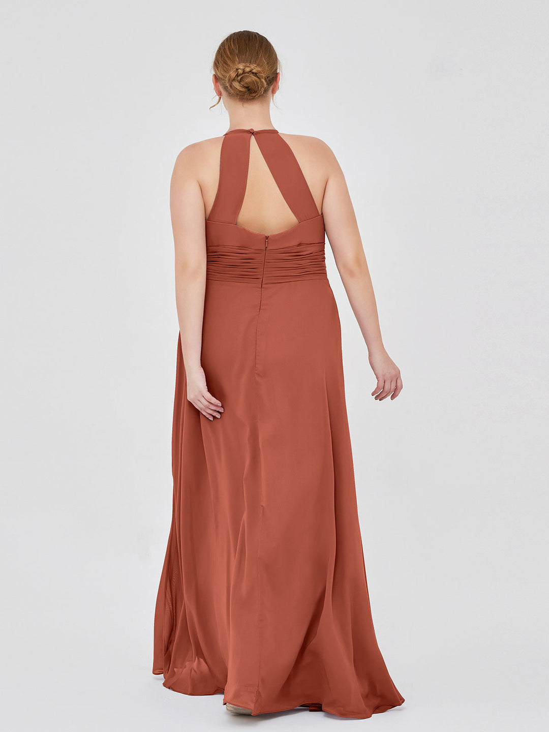 Thea | Women's Halter Chiffon Maxi Dress