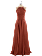 Thea | Women's Halter Chiffon Maxi Dress