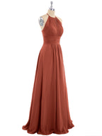 Thea | Women's Halter Chiffon Maxi Dress