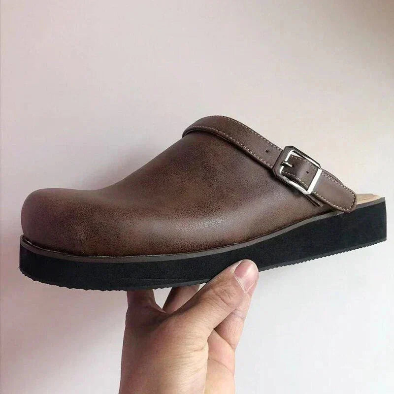 Callum | Slip-On Leather Clogs Casual