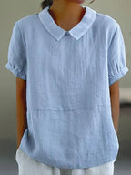 Isla | Women's Short Sleeve Collared Blouse Casual