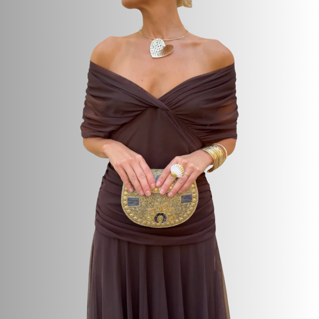 Sienna | Women's V-Neck Button Summer Dress Elegant