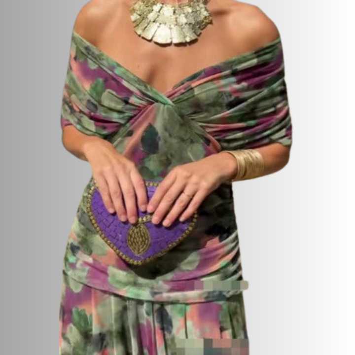 Sienna | Women's V-Neck Button Summer Dress Elegant