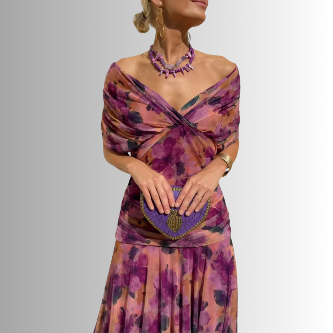 Sienna | Women's V-Neck Button Summer Dress Elegant