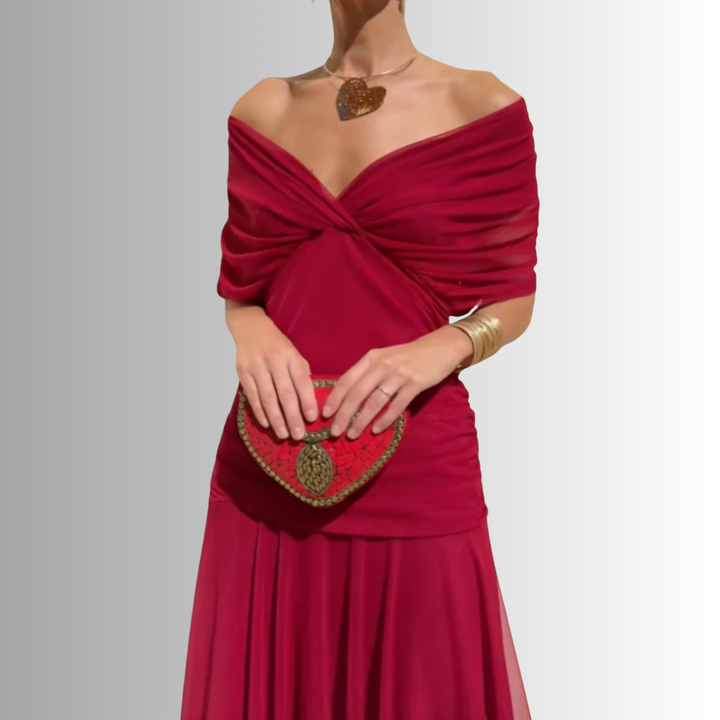 Sienna | Women's V-Neck Button Summer Dress Elegant