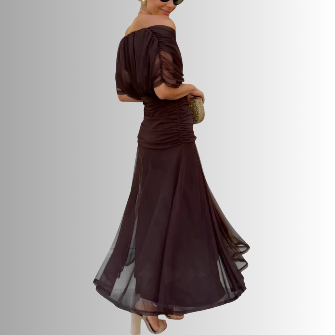 Sienna | Women's V-Neck Button Summer Dress Elegant