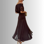 Sienna | Women's V-Neck Button Summer Dress Elegant