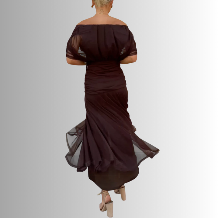 Sienna | Women's V-Neck Button Summer Dress Elegant