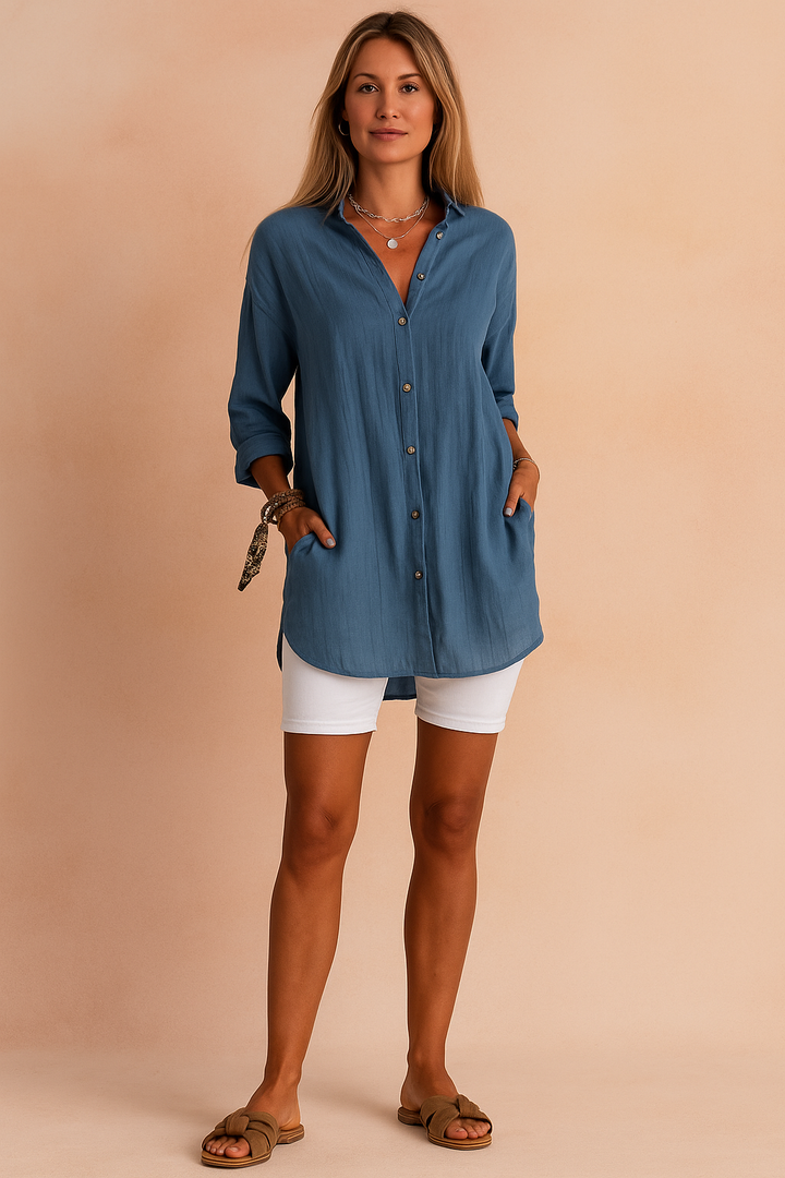 Elowen | Women's Relaxed Button Down Top Casual