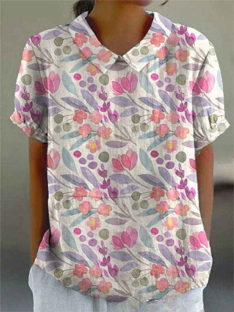 Maren | Women’s Floral Print Summer Shirt Top